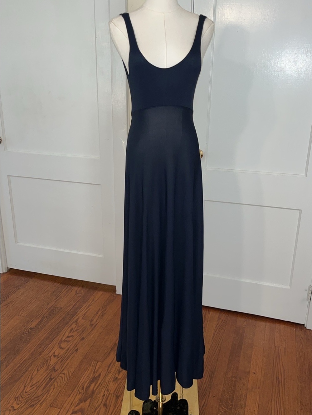 GIORGIO ARMANI Bare-Back Drama Navy Gown | Anna Bayle Archive